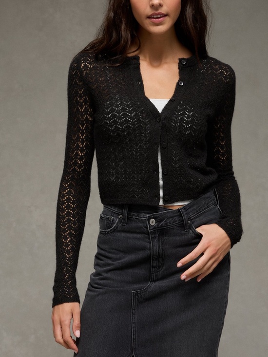 American Eagle Outfitters Sweaters - AE Fitted Crew Neck Cardigan